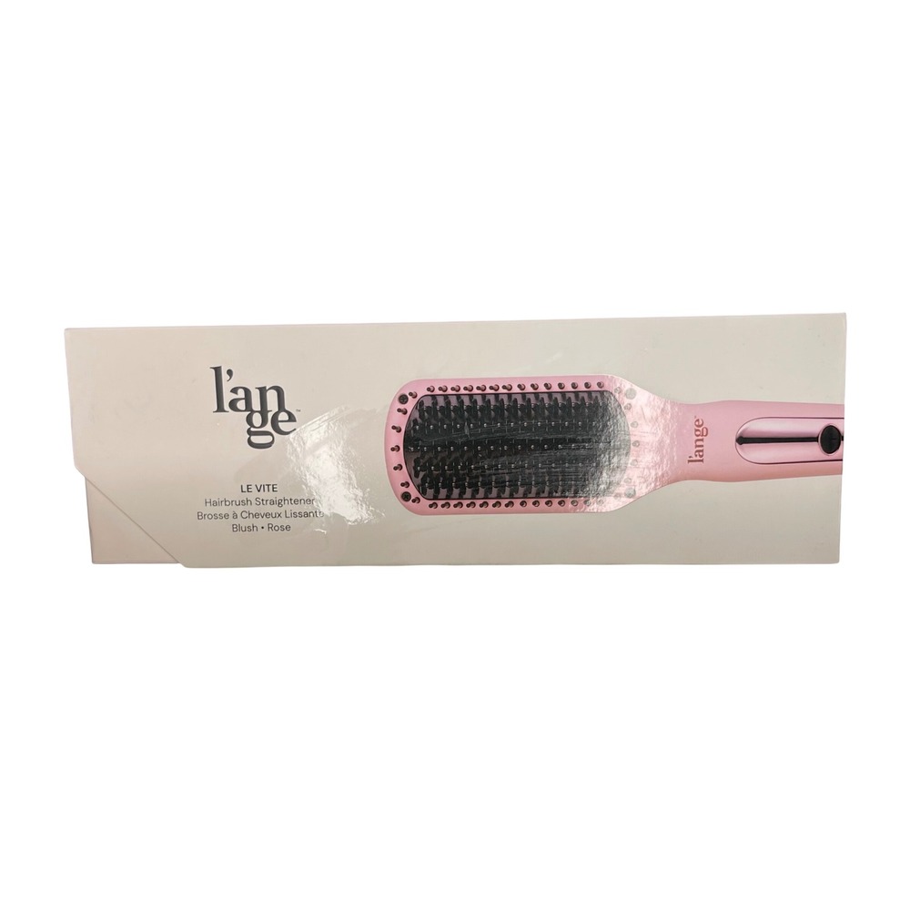 L'ange Le Vite Hairbrush Straightener Blush Pink Ceramic Ionic Thermal Brush